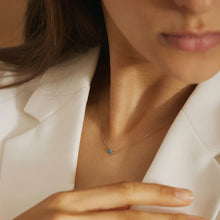 Load image into Gallery viewer, AMIRA  |  Turquoise &amp; White Sapphire Waterfall Necklace