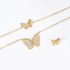 MARIPOSA | Lab Grown Diamond Accent Butterfly Threadless Top Piercing Earring