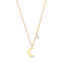 Load image into Gallery viewer, MOLLY | Crescent Moon with Lab Grown Diamond Accent Necklace