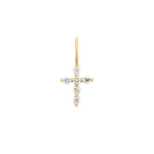 Load image into Gallery viewer, GRACE  |  Diamond Cross Charm YG