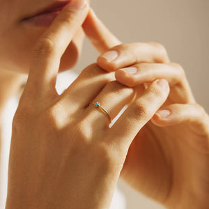 AMINA  |  Turquoise Solitaire Ring