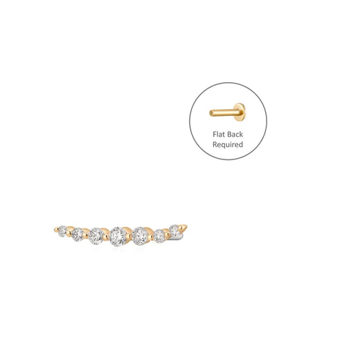 MONICA  |  Diamond Bar Piercing Earring