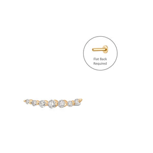 MONICA  |  Diamond Bar Piercing Earring