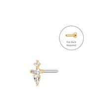 Load image into Gallery viewer, LANI | Pear and Round White Sapphire  Piercing Earring