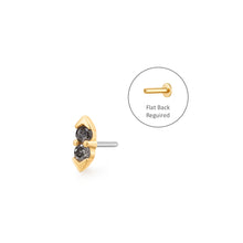 Load image into Gallery viewer, DELPHI | Grey Diamond Piercing Earrring YG