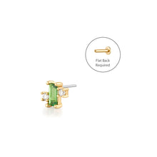 Load image into Gallery viewer, WREN | Tsavorite and Lab-Grown Diamond Piercing Top Earring