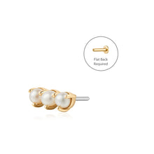 Load image into Gallery viewer, KYNSLEE | Triple Pearl Piercing Top Earring