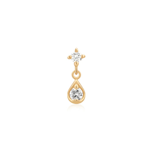 ECHO | Dangle Double Lab Grown Diamond Threadless Top Piercing Earring