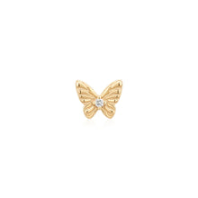 Load image into Gallery viewer, MARIPOSA | Lab Grown Diamond Accent Butterfly Threadless Top Piercing Earring