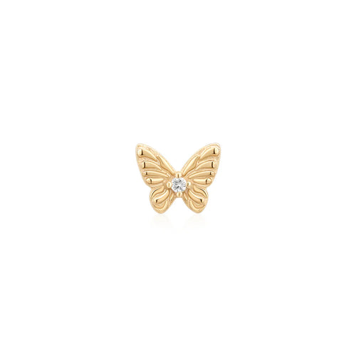 MARIPOSA | Lab Grown Diamond Accent Butterfly Threadless Top Piercing Earring
