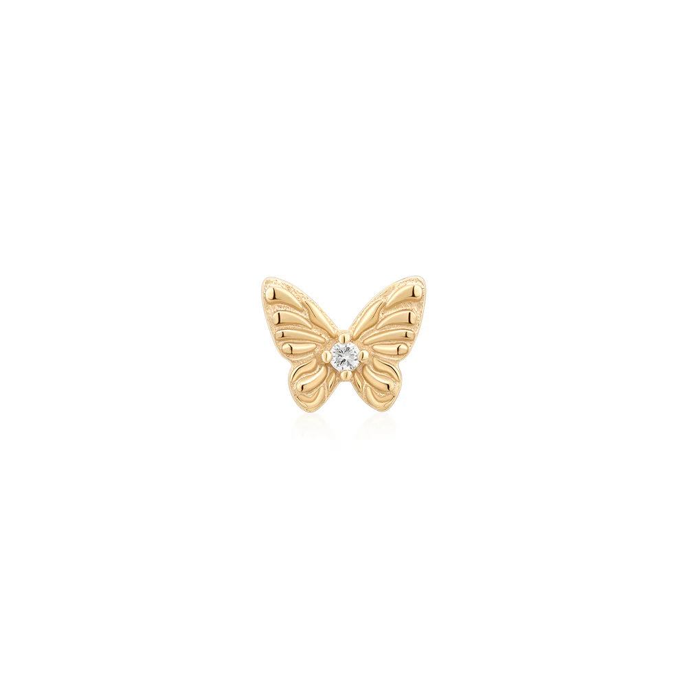 MARIPOSA | Lab Grown Diamond Accent Butterfly Threadless Top Piercing Earring