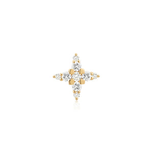 ODESSA | Lab Grown Diamond 4-Point Star Threadless Top Piercing Earring