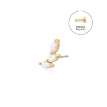 Load image into Gallery viewer, BRIAR | Triple Marquise Lab Grown Diamond Threadless Top