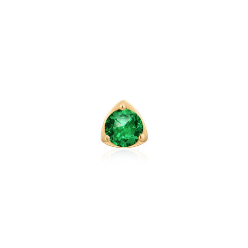 VERDE | Lab Grown Emerald Threadless Top Piercing