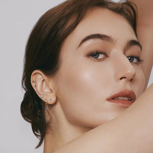 VERDE | Lab Grown Emerald Threadless Top Piercing
