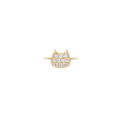PURR | Lab Grown Diamond Cat For Keeps Charm with Double Bail  YG