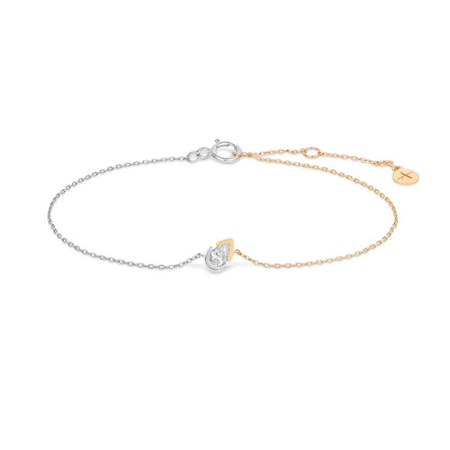 SANILIA | Two-Tone Bezel Pear LGD Bracelet