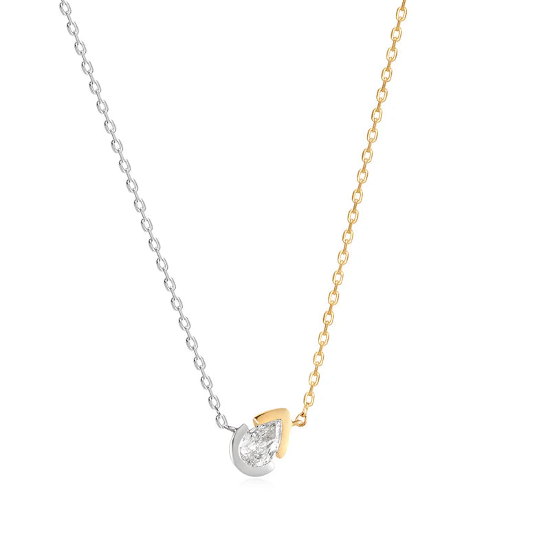 SANILIA | Two-Tone Bezel Pear LGD Pendant