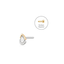 Load image into Gallery viewer, SANILIA | Two-Tone Bezel Pear LGD Piercing Top