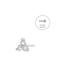 Load image into Gallery viewer, ALESSA  |  White Sapphire Triple Cluster Single Piercing Earring