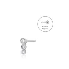 Load image into Gallery viewer, BEY  |  Graduated Bezel Diamond Single Piercing Earring