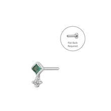 Load image into Gallery viewer, EMMIE  |  Emerald And Diamond Single Piercing Earring