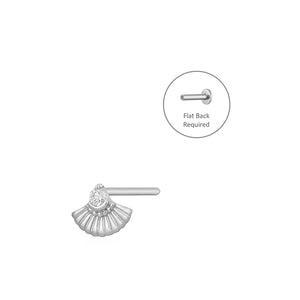 KATE  |  Single Diamond Fan Piercing Earring