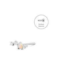 Load image into Gallery viewer, VENUS  |  Single Opal And Diamond Piercing Earring