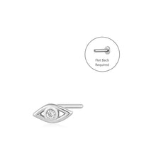 Load image into Gallery viewer, CHARLOTTE  |  Diamond Evil Eye Single Piercing Earring