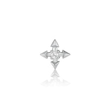 Load image into Gallery viewer, LIESE  |  Diamond 4-Pointed Cross Single Piercing Earring