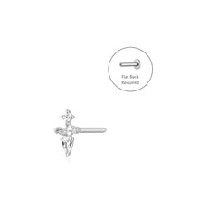 Load image into Gallery viewer, LANI | Pear and Round White Sapphire  Piercing Earring