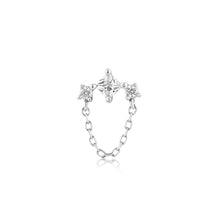 Load image into Gallery viewer, MIST | White Sapphire Drop Chain  Piercing  Earring