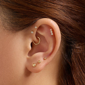 SPHERE | Round Piercing Top Earring