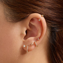 Load image into Gallery viewer, MABEL | Pearl 4-Points Piercing Top Earring