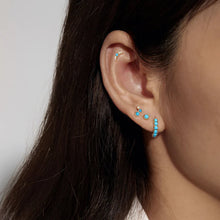 Load image into Gallery viewer, AMINA  |  Turquoise Solitaire Single Piercing Earring