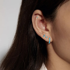 AMINA  |  Turquoise Solitaire Single Piercing Earring