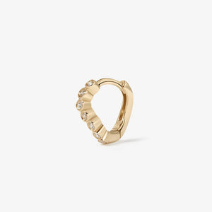 Alfred Diamond Mini Hoop Piercing Earring