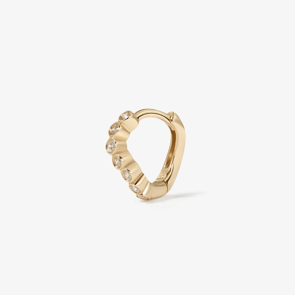 Alfred Diamond Mini Hoop Piercing Earring