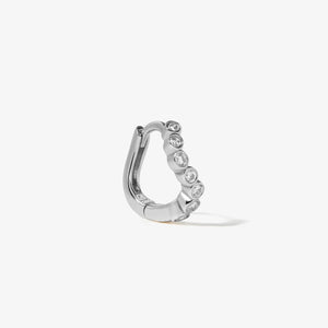 Alfred Diamond Mini Hoop Piercing Earring