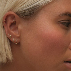 Alfred Diamond Mini Hoop Piercing Earring