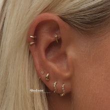 Load image into Gallery viewer, Alfred Diamond Mini Hoop Piercing Earring
