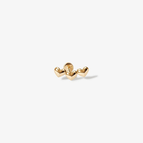 Allen Triple Micro Heart Piercing Earring