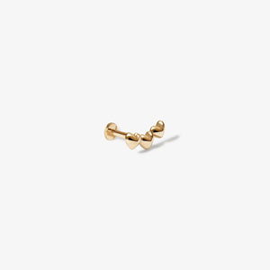 Allen Triple Micro Heart Piercing Earring