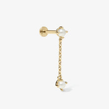 Load image into Gallery viewer, August drop pearl piercing