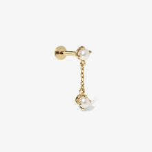 Load image into Gallery viewer, August drop pearl piercing