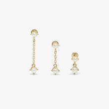 Load image into Gallery viewer, August drop pearl piercing