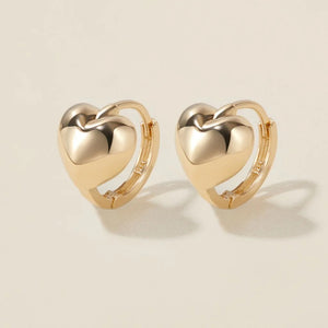 Bae Heart Midi Huggie Earrings