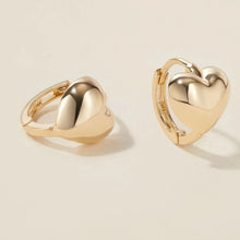 Load image into Gallery viewer, Bae Heart Midi Huggie Earrings