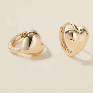 Bae Heart Midi Huggie Earrings