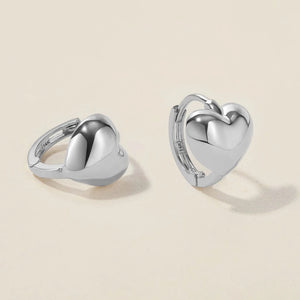 Bae Heart Midi Huggie Earrings